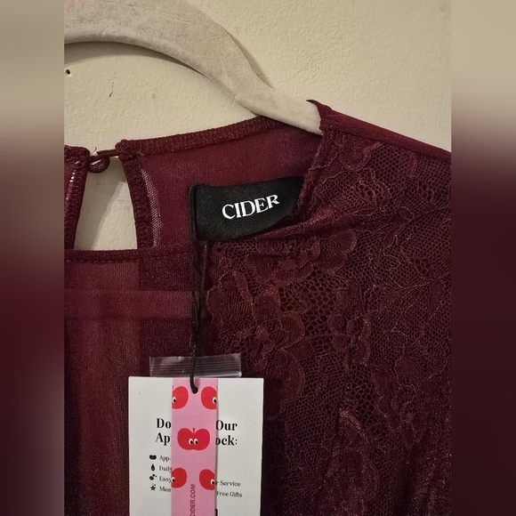 Cider Burgundy Lace Shapewear - Picture 2 of 9